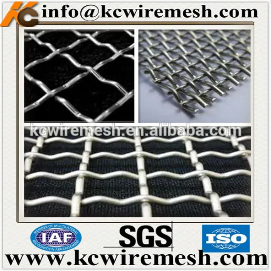 Stainless steel crimped wire mesh/square woven wire mesh