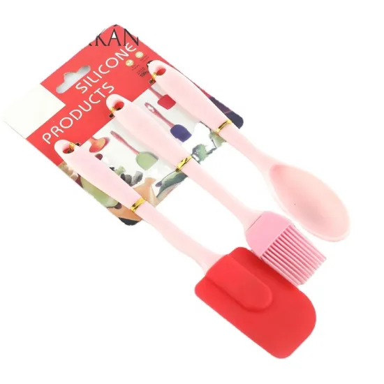 OEM Non-Stick Heat Resistant Baking Tool Set: BBQ Silicon Brush & Pastry Spatulas