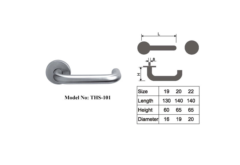 Round Tube Door Handle Sets for Daily Use