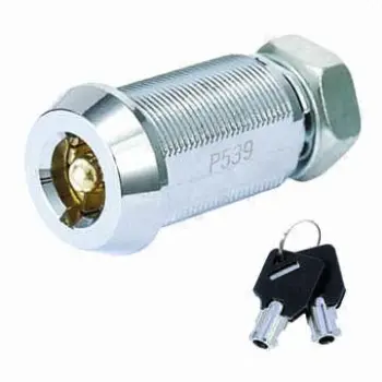 Five-ball Tubular Key Cam Lock with 1,000 Combinations, 180 or 90 Degrees Rotation Angle