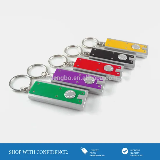 economical promotion gift push botton led key chains with torch
