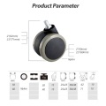 2 "Caster -Schwenkräder Stummschaltmöbel Rastern Rad