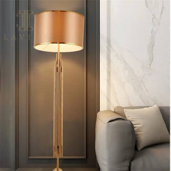 Nordic Minimalist Style gold metal Villa Floor Lamp