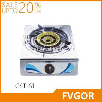GST-S1 FVGOR best sale single burner 304 stainless steel with india gas cooker