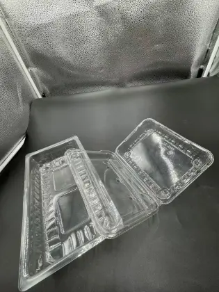 the PET box for meat and vegetale meat plate display and stocking
