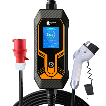 Feyree 11KW 16A 3 Phase Portable EV Charger with Type2 5M Cable