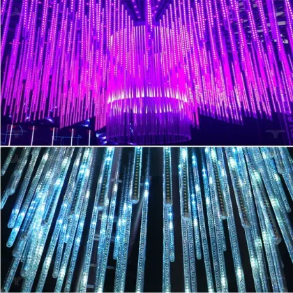Holiday lighting DMX RGB 3D vertical tube