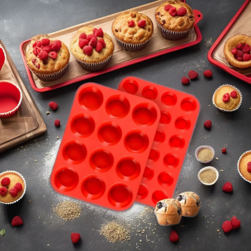 12-Cup Large Silicone Muffin Baking Pan