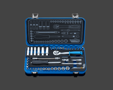 Heavy-Duty Socket Set with Ergonomic Handle Design