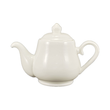 Tea pot di caffè in ceramica in porcellana all'ingrosso - ristorante hotel grado 695 ml 24 once con manico