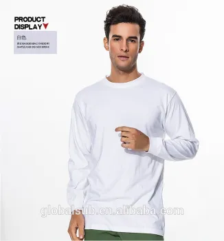 white blank long Sleeve fashion dress for T-shirt heat press