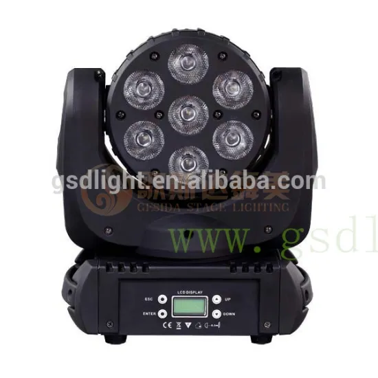 4in1 7pcs led moving head beam light led mini moving head light