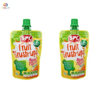 Food Grade Organic Baby Food Pouches With Spout