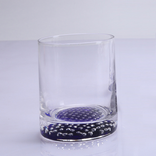 Decanter e bicchiere in vetro senza piombo con bellissimo fondo a bolle