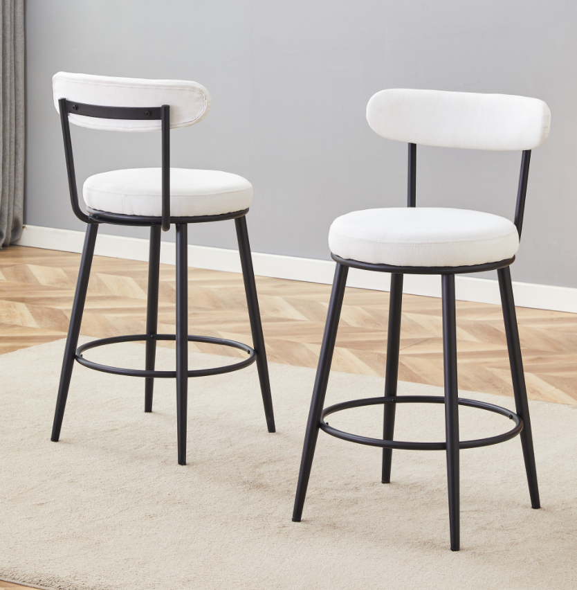 Elegant bar chairs with cushion support