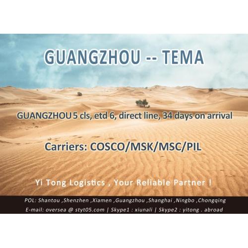 Guangzhou zeevracht te Tema