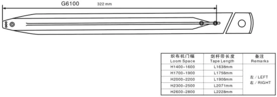 Rapier Loom Tapes for G6100/6200