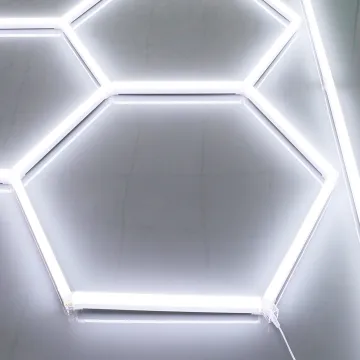 110V/220V Hexagonal Honeycomb LED Work Light for Garage and Auto Wash Stations