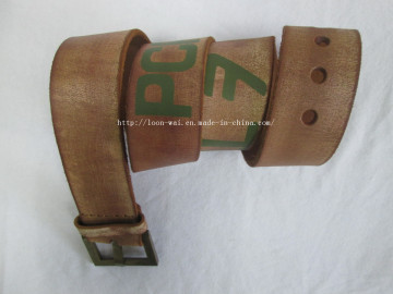 Men's Brown Embossed Top Grain Cowhide Belt