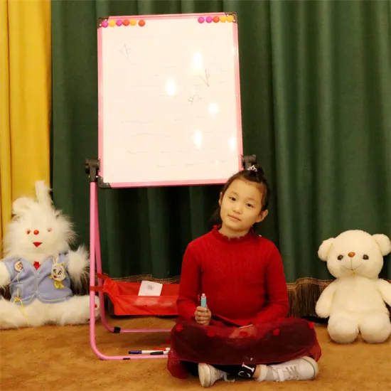 Portable Kids Magnetic Erasable Drawing Board with Tracing Pad and Plastic Folding Design