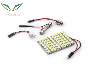 T10 Festoon 48SMD 5050 LED Auto Panel Light - Warm/Cool White BA9S 12V W5W C5W for Car Reading/Dome/Trunk