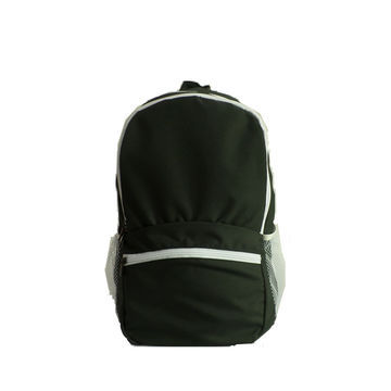 300D/PU black daypack, fashion sport backpack