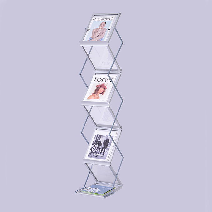 Υπαίθριο A4 Zigzag Φυλλάδιο Holder Holder Banner Stand