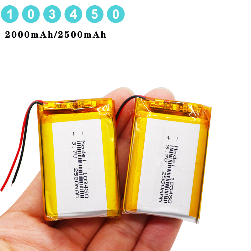 Custom 103450 2000mah 2500mah 3.7v Lithium