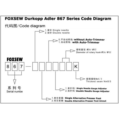 Durkopp Adler 867 Série Máquina de costura de couro de couro