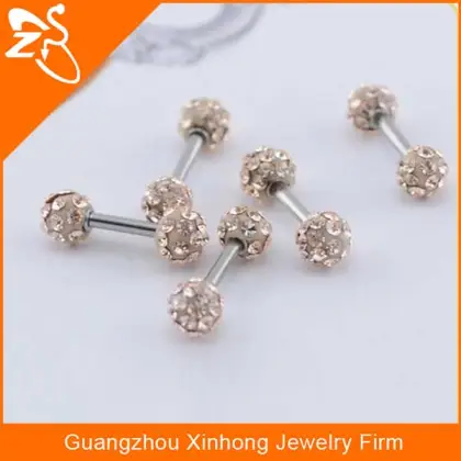 sweet fancy stud earrings Crystal stud earrings for young ladies