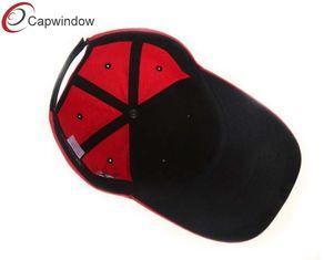 Red Ladies Trendy Embroidered Baseball Caps Velcro Strap Ba