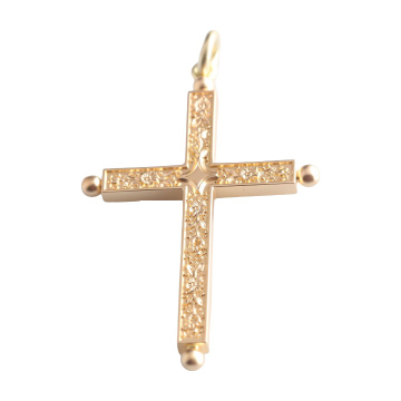 Custom Gold Plated Personalized Cameo Pendant Necklace - 925 Sterling Silver Hip Hop Cross for Women
