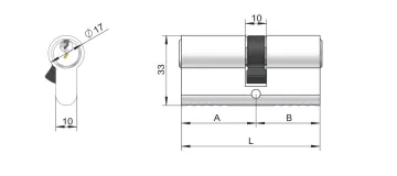 Euro profile cylinder Lock double sided