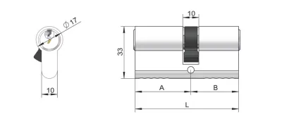 Master key euro cylinder lock