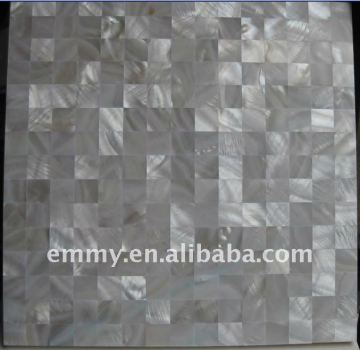 White freshwater mother of pearl mosaic tiles for interior wall