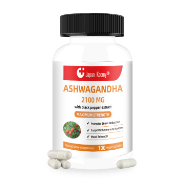 Ashwagandha 2100 mg 100 Kapsul untuk Sokongan Imun