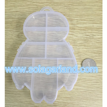 Perline in plastica trasparente con 11 slot per gioielli in scatola portaoggetti