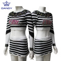 Uniforme di u Crop persunalizata Toplimazione Cheerleading Cheerleading