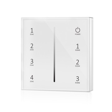 SKYDANCE T21: 4 Zones Wireless RF2.4G Battery-Powered Touch Plate LED Dimmers with Wall Remote Control