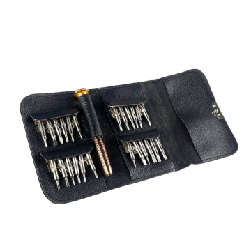 Chave de fenda de precisão de 25 em 1 com estojo de couro-SL040 Mini Repair Tool Kit