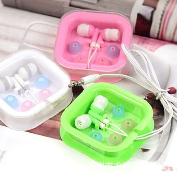 Exquisite fashion in-ear earphones in box for MP3 mobile computer
