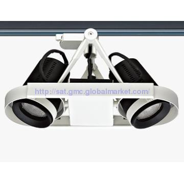 Track Light (Two Heads), with one phase or three phase adaptor