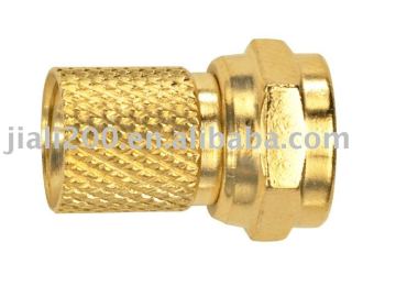 Twist-On F-Type / F Connector gold plated