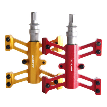 Mountain Bike Pedal with Removable Anti-Skid Nails Middle Pedals Extruded CNC Machined alloy grip pins