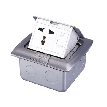 iGERCN ITD-16 Soft Pop-Up Floor Box: Universal Aluminum Alloy Electrical Receptacle Outlet with 1 Port RJ45 Data Socket