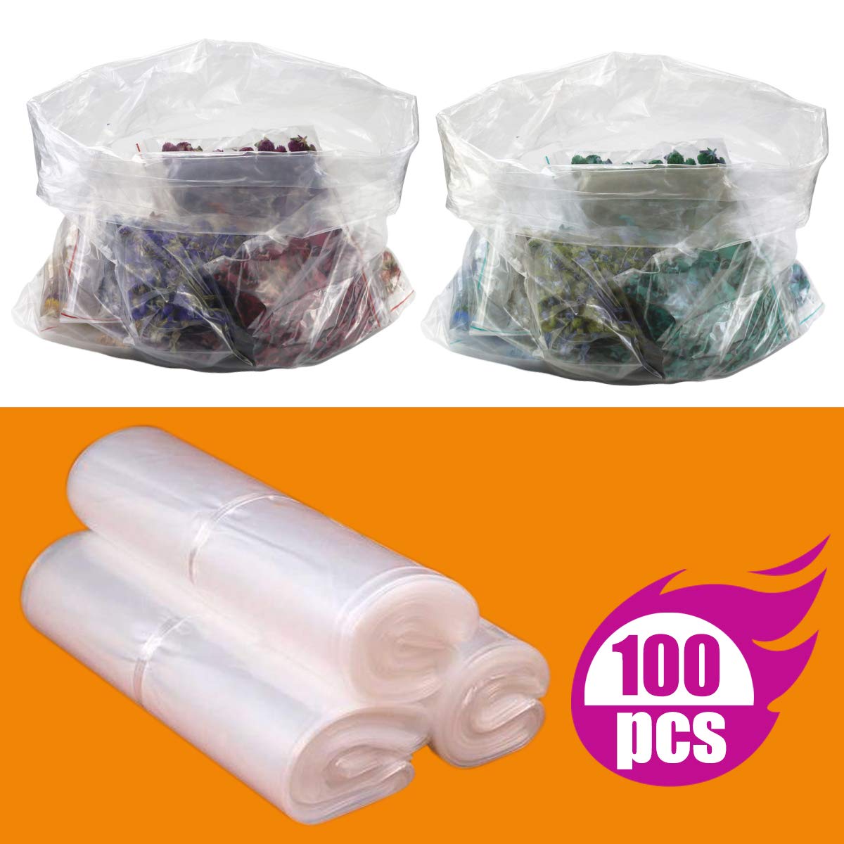 heavy duty clear plastic bags larg