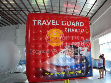 Inflatable Cube Balloon With Six Sides Digital Printing , Square Balloons For Parade