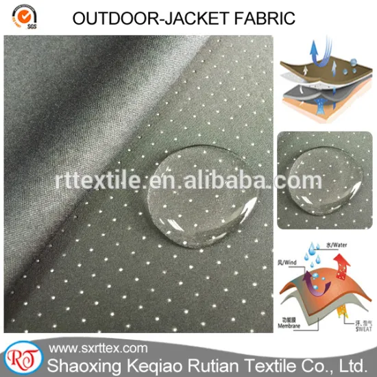 TPU membrane and fleece bonded windproof stretch softshell jackets fabric