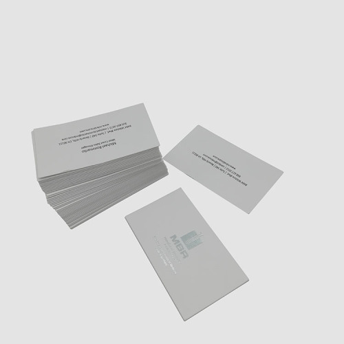Economy Silver Foil Stamping White Business Paper Card