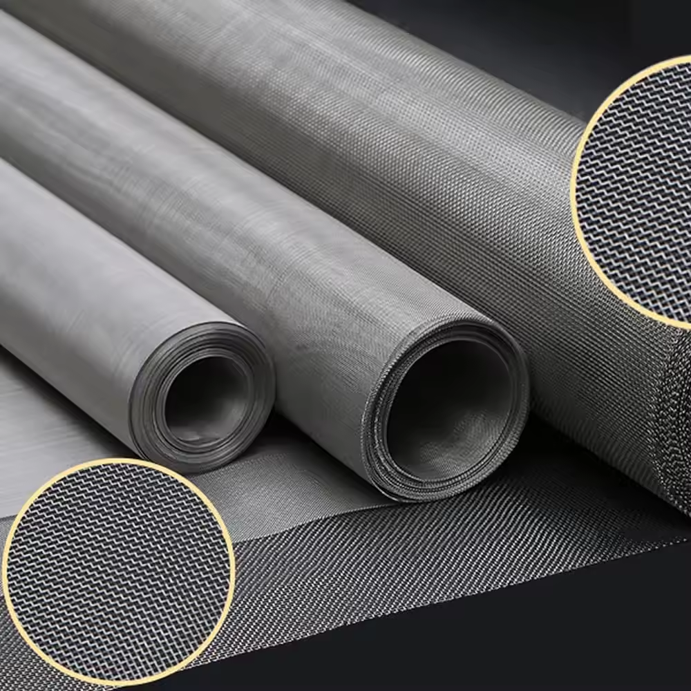 Sterk roestvrijstalen beveiligingsscherm 8x8 mesh zwart